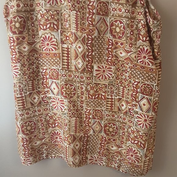 Vintage Stunt Collections Tan 100% Silk Sleeveless Blouse Tank Top Size Small - Picture 7 of 12